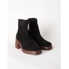 STPAY Cuffed Suede Chunky Heel Boots