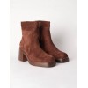 STPAY Cuffed Suede Chunky Heel Boots