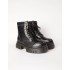 STPAY PU Lace Up Combat Style Boots