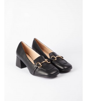 STPAY Gold Detail Heeled Loafers