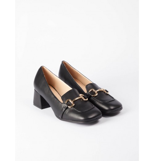 STPAY Gold Detail Heeled Loafers