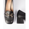 STPAY Gold Detail Heeled Loafers