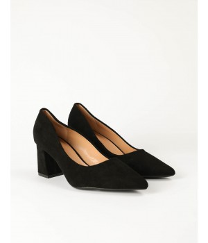 STPAY Pointed Suedette Heels