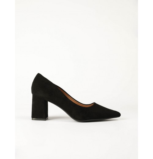 STPAY Pointed Suedette Heels