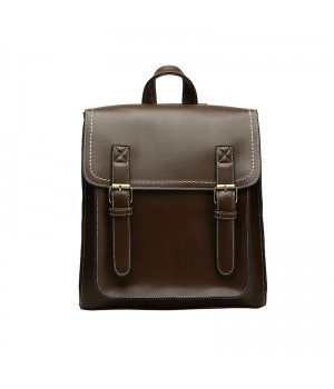 STPAY Leather buckle backpack