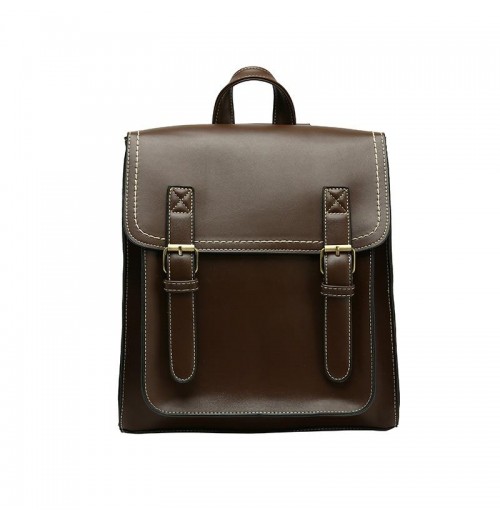 STPAY Leather buckle backpack