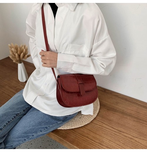 STPAY Leather Buckle Bag