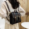 STPAY Leather Double Buckle Backpack