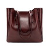 STPAY Rectangular Leather Tote Bag