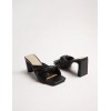 STPAY Twist Strap Mules With Square Toe