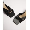 STPAY Twist Strap Mules With Square Toe