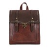 STPAY Double Buckle Leather Backpack