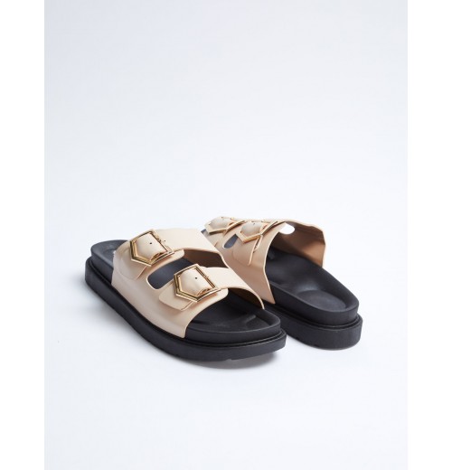 STPAY Double Buckle Sandals