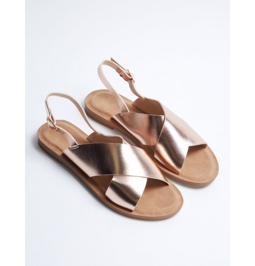 STPAY Crossover Strap Sandals