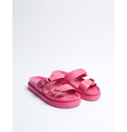 STPAY Two Strap Buckle Sandals