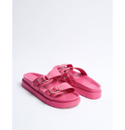 STPAY Two Strap Buckle Sandals