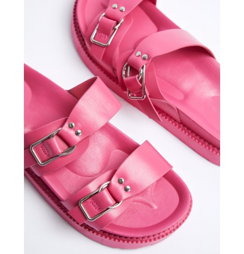 STPAY Two Strap Buckle Sandals